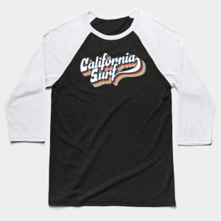 Retro California Surf typography Baseball T-Shirt